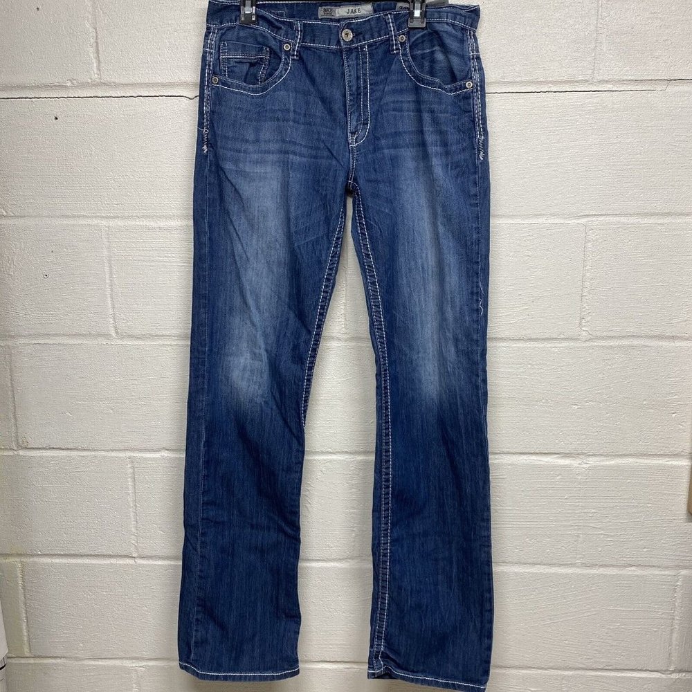 Buckle Bke Jake Mens Jeans Size 34XL Straight Blue Measures 34x36